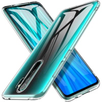 Luxury Soft Clear TPU Phone Case for Xiaomi Redmi 8 8A Note8 Pro 8T Note 8Pro Transparent Silicone Shockproof Back Cover Housing
