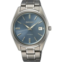 【SEIKO 精工】CS 鈦金屬簡約手錶-40mm 送行動電源 畢業禮物(SUR371P1/6N52-00B0B)