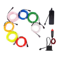 EL Wire LED String Light 12V Car Cigarette 3V Battery Box Flexible Neon Sing Light Led Strips for Shoes Clothing Decor Lighting