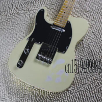 Free Shipping Top Quality Maple fingerboard left handed White electric guitar @22
