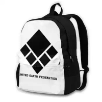 Commander | United Earth Federation Rucksack Knapsack Storage Bag Backpack Commander Uef Emblem Commander Forged Alliance