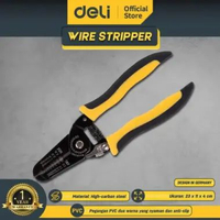 Deli Wire Stripper / Tang Potong Kupas Kabel 0.6-2.6mm Karbon EDL2607 10 Inch