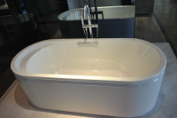 【麗室衛浴】美國 KOHLER Lovee™ 獨立式鑄鐵浴缸 K-9287T-GR 尺寸：1700×750×567mm