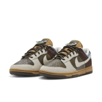 【NIKE 耐吉】運動鞋 休閒鞋 女鞋 男鞋 W NIKE DUNK LOW LX Love & Peace 棕 藍 麂皮 倒勾鞋舌(HQ3459212)