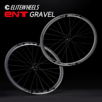 ELITEWHEELS 700C ENT GRAVEL Carbon Wheelset Disc Brake Cyclocross Tubeless Ready Wheels Center Lock Or 6 Bolt Lock Hub 35x32 Rim
