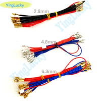6.3mm ,4.8mm or 2.8mm Quick 2pin Cables 5V / 12V Illuminated Light Bulb Cable To USB Encoder for Arcade LED Button Joystick