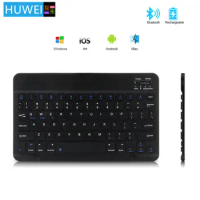 HUWEI Mini Bluetooth Keyboard Wireless Russian Keyboard Tablet Spanish Rechargeable Keyboard For Tablet ipad phone iphone Laptop