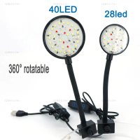 5V USB Aquarium Mini LED Full Spectrum blue Lamp Clip Light Decor for fish tank Plant grow Multiple 