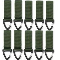 Outdoor Tactical Nylon Webbing Backpack Hanging Buckle Keychain Gadgets Snap Olecranon Hook Multifunction Tool Molle Belt Gear