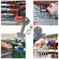 Stainless Steel Shopping Remover-Removable Shopping Trolley Token Shopping Token Keyrin -Key Chip For Shopping Cart