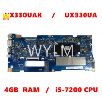 UX330UAK i5-7200CPU 4GB RAM Motherboard For ASUS UX330U UX330UAK UX330UA 60NB0CW0-MB5100 Laptop Mainboard free shipping Used