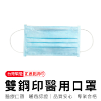 【順易利】「50入」雙鋼印醫療級平面口罩-提姆藍(雙鋼印醫用口罩)