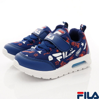 ★FILA斐樂頂級童鞋-氣墊機能運動鞋款2-J830U-321藍白紅(中小童段)