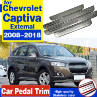 High quality stainless steel Scuff Plate/Door Sill Protector Sticker Car Styling For Chevrolet Captiva 2008-2018