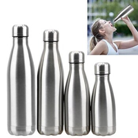 Single Wall Water Bottle 350ML 500ML 750ML 1000ML Stainless Steel Vacuum Flask Water Kettle Cola Drink Bottle For Travel Sports