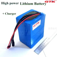 GTK 48v 8ah 9Ah battery pack lithium 48v 500w e bike li-ion lithium bms electric bike battery 48v 10Ah 600w motor + 2A charger