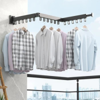 Stainless Steel Retractable Drying Rack For Laundry Room Installation Without Drilling Space Saver