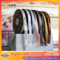 [Ribbon]  (50M) 1CM JUST FOR YOU Reben Riben Gift Satin Organza Flower Bouquet Happy Birthday Bunga 