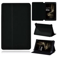 Tablet Case for Asus ZenPad 7.0" 8.0" 10"/3S 10 Z500M 9.7"/S Z580 Folding Pure Black PU Leather Tablet Cover Case+Free Stylus