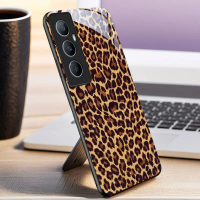 เคสโทรศัพท์, สำหรับ Realme C65, ลายเสือดาว, กระจกมันวาว, ฝาหลังกันกระแทก, ของขวัญ