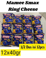 snack chiki MAMEE Smax Ring Cheese 40g 1/2 DUS isi 12pcs SMAX Ring Cheese 40gr 12x40gram
