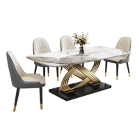 Salon Marble Dining Table Dinner Patio Restaurant Conference Coffe Dining Table Console Kitchen
