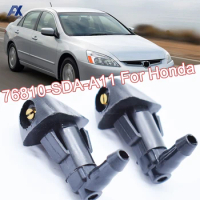 2Pcs Car Windshield Wiper Water Spray Jet Washer Nozzle Nozzles For Honda Accord 2003 2004 2005 2006 2007 OE#76810-SDA-A11