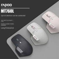 Rapoo MT760L Dual Mode Mouse Wireless Bluetooth 3200DPI Rechargeable Ergonomic Gaming For Pc Laptop Mac Computer Gamer Office