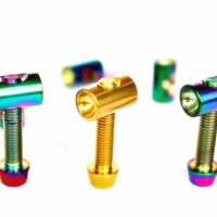 M5x25mm Ti/Golden/Rainbow GR5 Titanium Bolt With Barrel Nut For Bicycle fastener