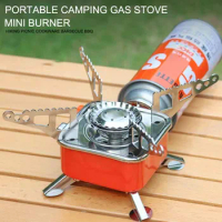 Portable Camping Gas Stove Mini Burner Cooker Foldable Windproof Cassette Stove Burner Hiking Picnic Cookware Barbecue BBQ