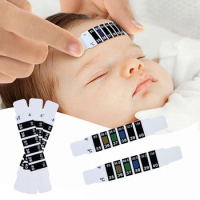 5PCS Child Forehead Temperature Sticker Thermometer LCD Digital Display Temperature Sticker for Kids Baby Care Tools