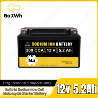 GoKWh 12V 5.2Ah Sodium ion Motorcycle Starter Battery Long Service Life 5200mAh Rechargeable Cell Fo