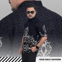 DGM Kemeja Batik Pria Pendek Lapis Furing Premium Batik Puring Pria Premium Batik Modern 051 B 2376 
