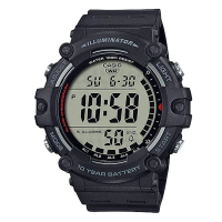 【CASIO 卡西歐】大錶徑數位腕錶/黑(AE-1500WH-1A)