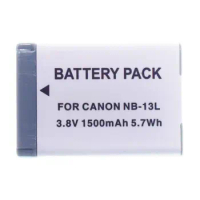 NB-13L 1500mAh 3.7V Battery for Canon PowerShot G1 X Mark III Camera