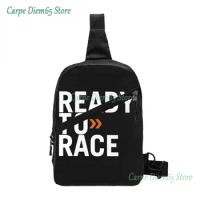Cool Ready To Race Sling Crossbody Backpack Men Racing Motorcycle Biker Shoulder Chest Bag for Travel Cycling