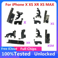 For iPhone X XS MAX XR Motherboard Clean iCloud Original Mainboard 64GB 128GB 256GB With/No Face ID Support update 100% Tested