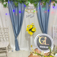 PAKET DEKORASI LAMARAN UKURAN 3MX2.2M BACKDROP TERBARU FREE LAMPU