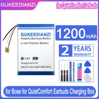 GUKEEDIANZI Replacement Battery 762936 (3line) 190mAh/1200mAh for Bose For QuietComfort Earbuds Headset &amp; Charging Box