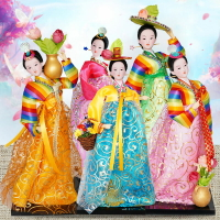 韓國朝鮮娃娃人偶人形絹人娃娃料理酒店婚慶工藝裝飾品擺件民俗