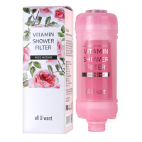 all U want 美國FDA認証 all U want維他命C+蛋白質香薰除氯沐浴過濾器(玫瑰) 1pc