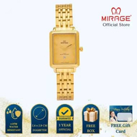 Mirage Jam Tangan Wanita Analog 8847 L Gold Original Stainless Plat Gold