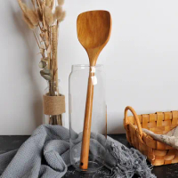 Non-Stick Rice Shovel Wooden Cooking Long Spatula Kitchen Scoop Utensil Hand Wok Kitchen，Dining Dining Table Runner And Weave