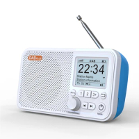 C10 DAB/DAB+ FM Digital Radio Bluetooth-compatible 5.0 FM Receiver Broadcasting Player LCD Display Rechargeable Radio for Home