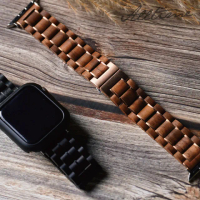 【ALL TIME 完全計時】Apple Watch S7/6/SE/5/4 42/44/45mm北歐風清新木質錶帶