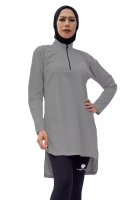 Tiento Tiento Aleeya Long Sleeve Dry Fit Zipper Sporty Baju Kaos Olahraga Lengan Panjang Wanita Muslimah Remaja Dewasa Running Fitness Senam Zumba Tenis
