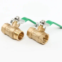 1/2'' Brass Ball Valve Male to Female Water Gas Oil Valve with lever handle Copper Plumbing Valve