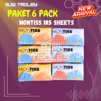 6 pcs Tisu montis 185 sheet BUKAN 180 sheets