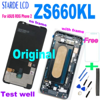 6.59" Original LCD For ASUS ROG Phone 2 Phone2 PhoneⅡ ZS660KL LCD Display Touch Screen Digitizer Assembly with Frame ZS660KL LCD