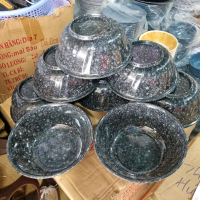 5 Tô Meca Múc Canh 20cm Sâu Lòng Màu Vân Đá Đen - Chất liệu meca melamin